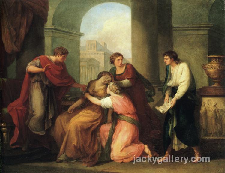Virgil Reading the Aeneid to Augustus and Octavia, Angelica Kauffman painting